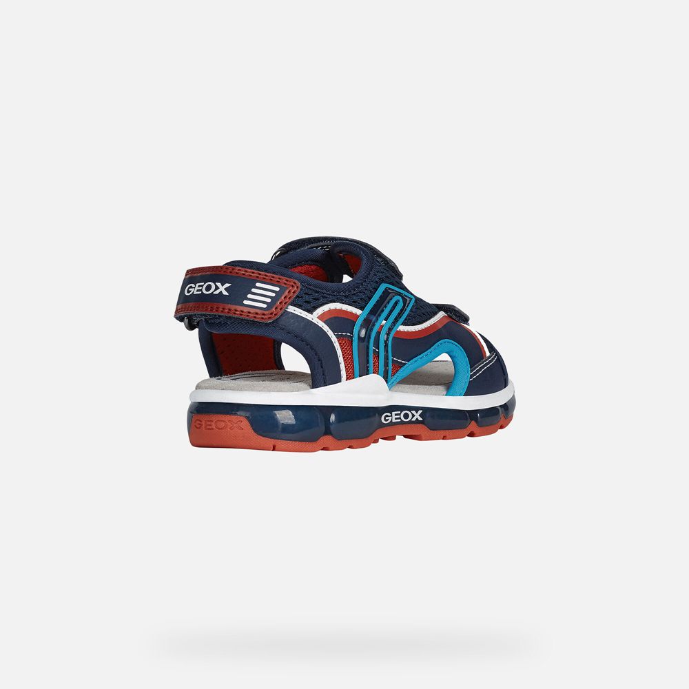 Geox Sandals Navy/Red Android - Geox Boys Shoes - EZIGQK520